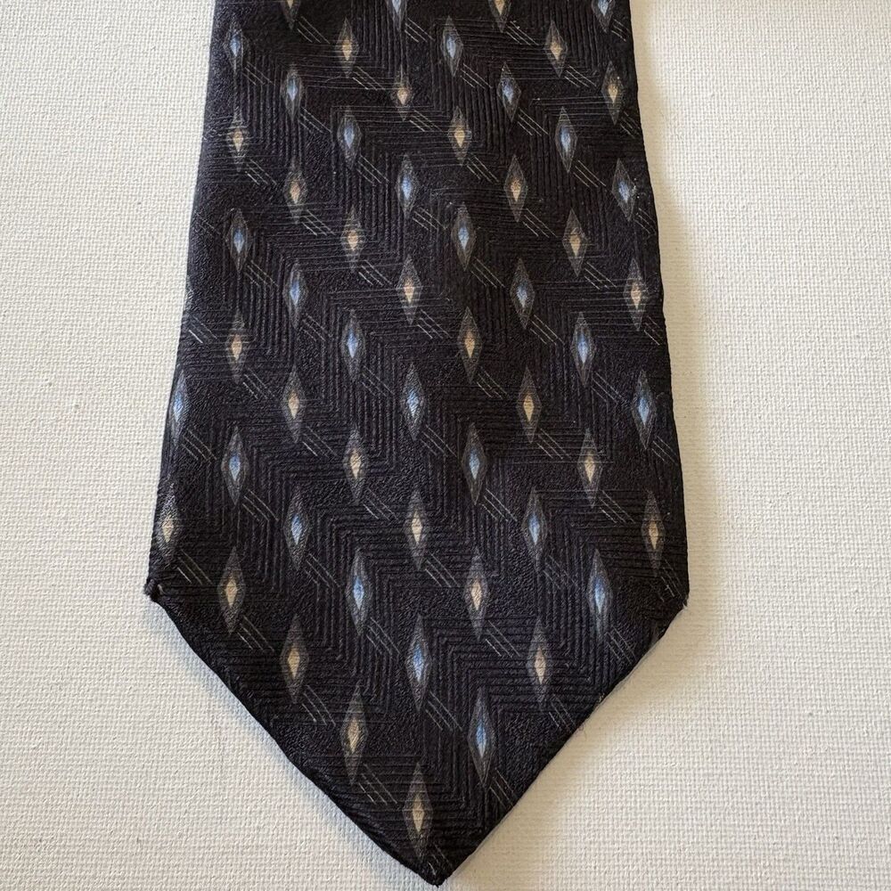 Van Heusen Neck Tie Silk Classic Business Office Wear Black Blue Tan